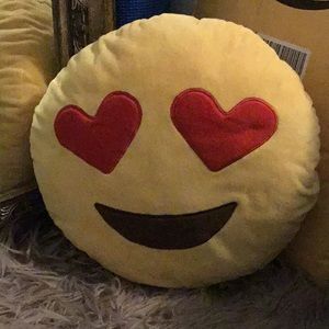 Heart Eyes Emoji Pillow